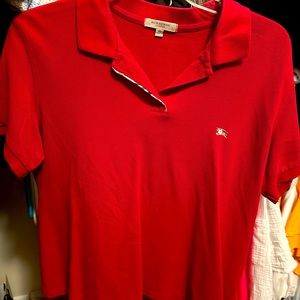Red Burberry Polo